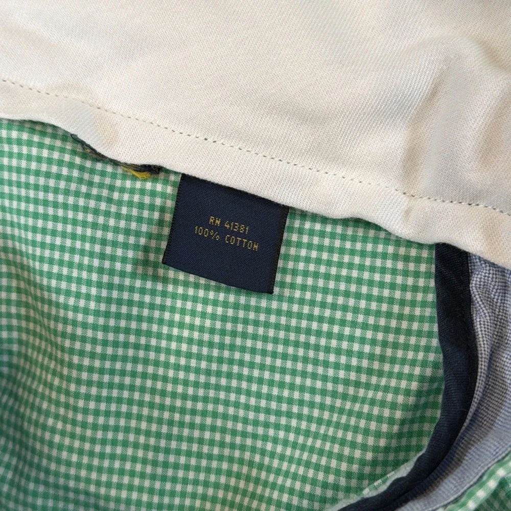 Polo Ralph Lauren Golf Shorts Mens 36 Green Gingham Check Cotton Preppy 10